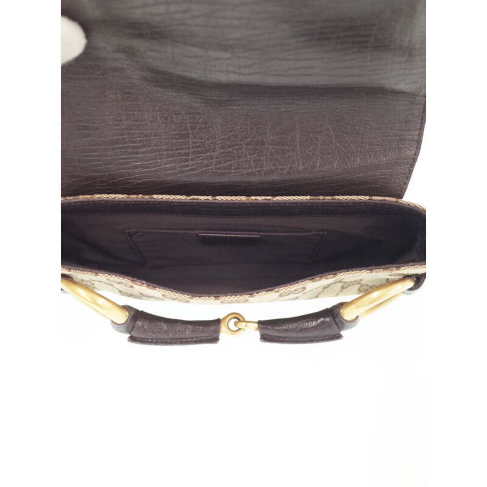 GUCCI Horsebit Chain Clutch Bag Brown Black - Picture 3 of 9
